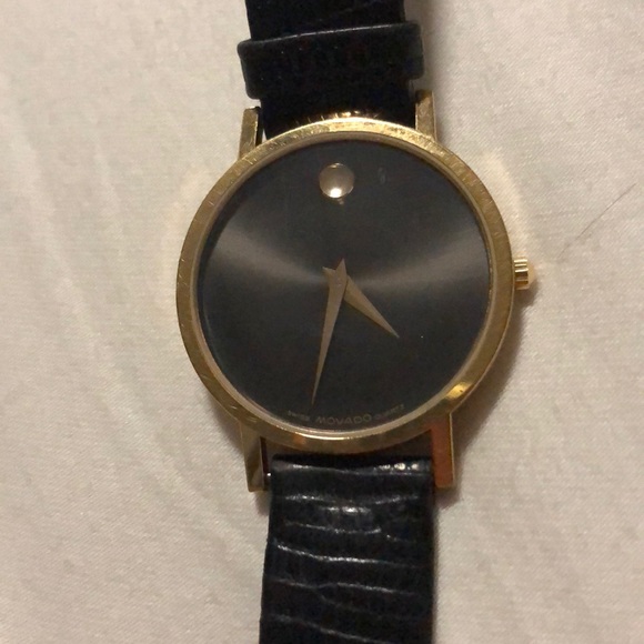 Vintage Movado black and gold watch main image 8